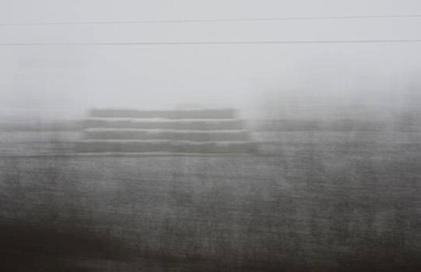 Winter from train window